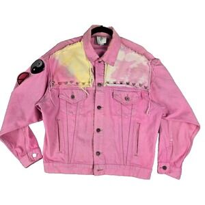 RP4 LF NWT Levi's Tie Dyed Vintage‎ Jean Denim Jacket Studs MSRP $248 One Size